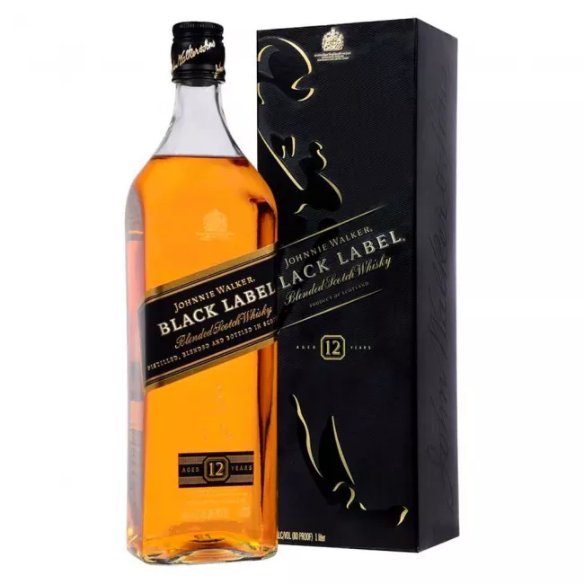 Whisky Johnnie Walker Black Label 12 anos-1L 